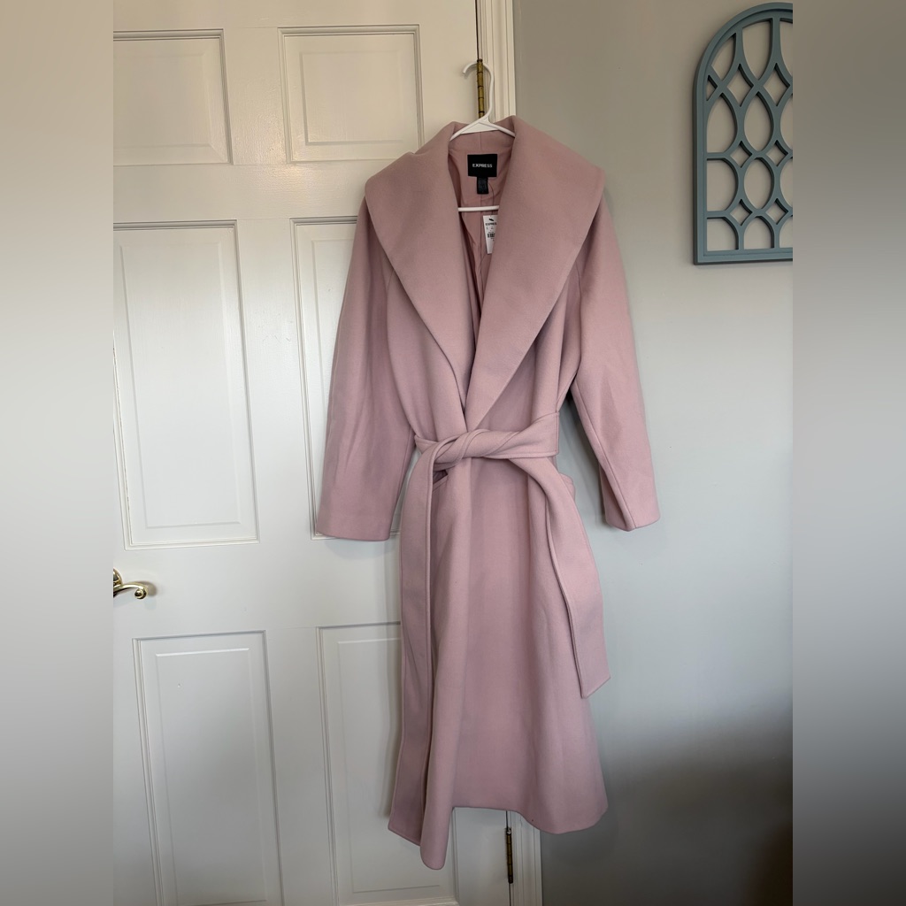 Express Pink Trench Coat